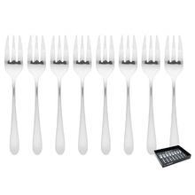 Tablekraft Luxor Stainless Steel Cake Forks (Set of 8)